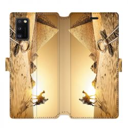 Housse cuir portefeuille pour Samsung Galaxy A41 Egypte Chameau