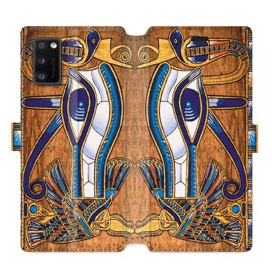 Housse cuir portefeuille pour Samsung Galaxy A41 Egypte Papyrus
