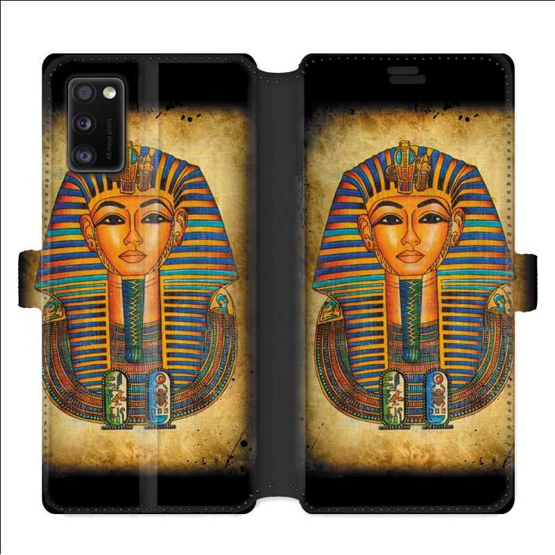Housse cuir portefeuille pour Samsung Galaxy A41 Egypte Pharaon