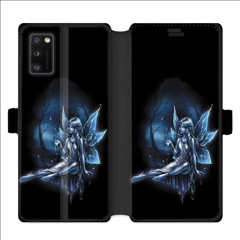 Housse cuir portefeuille pour Samsung Galaxy A41 Fee Bleu