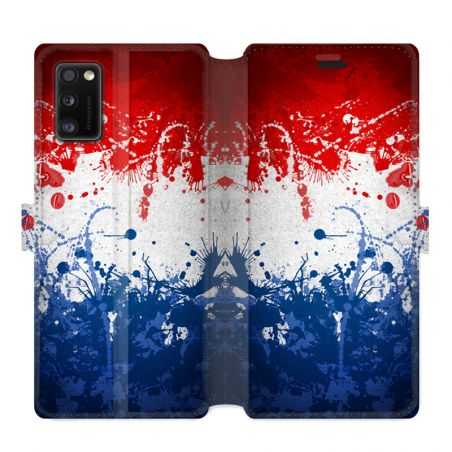 Housse cuir portefeuille pour Samsung Galaxy A41 France Eclaboussure