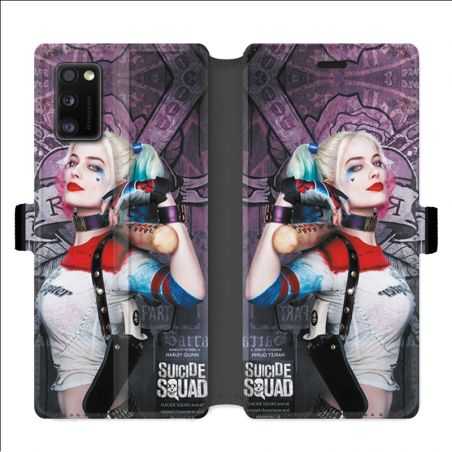 Housse cuir portefeuille pour Samsung Galaxy A41 Harley Quinn Batte