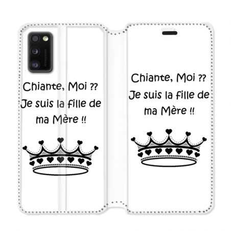 Housse cuir portefeuille pour Samsung Galaxy A41 Humour Moi chiante