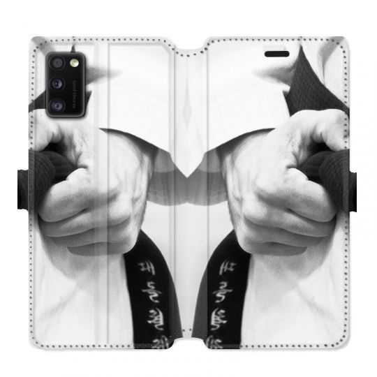 Housse cuir portefeuille pour Samsung Galaxy A41 Judo Kimono
