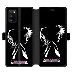 Housse cuir portefeuille pour Samsung Galaxy A41 Manga Bleach duo