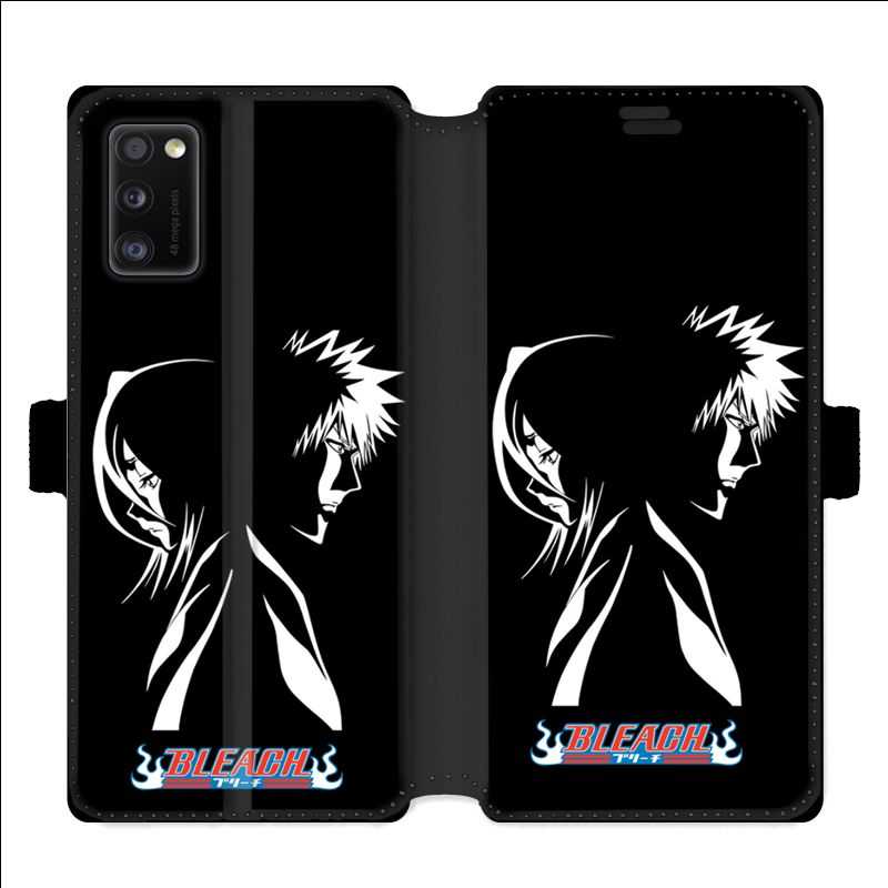 Housse cuir portefeuille pour Samsung Galaxy A41 Manga Bleach duo