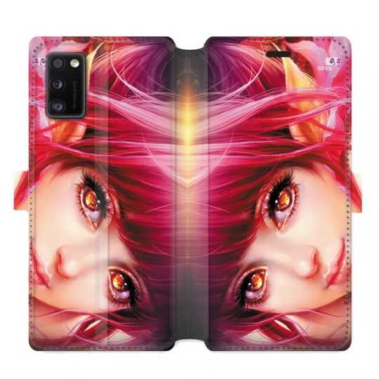 Housse cuir portefeuille pour Samsung Galaxy A41 Manga Elfe