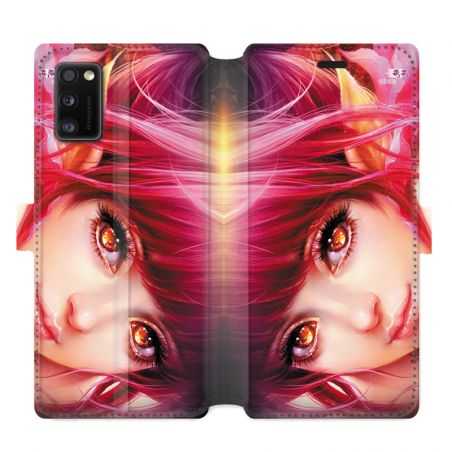 Housse cuir portefeuille pour Samsung Galaxy A41 Manga Elfe