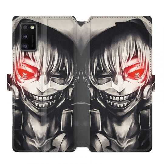 Housse cuir portefeuille pour Samsung Galaxy A41 Manga kaneki
