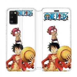 Housse cuir portefeuille pour Samsung Galaxy A41 Manga One Piece Chopper