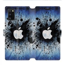 Housse cuir portefeuille pour Samsung Galaxy A41 Pomme éclaboussure