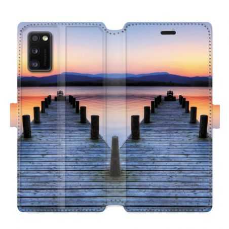 Housse cuir portefeuille pour Samsung Galaxy A41 Ponton