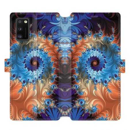 Housse cuir portefeuille pour Samsung Galaxy A41 Psychedelic Spirale