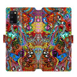 Housse cuir portefeuille pour Samsung Galaxy A41 Psychedelic Yeux