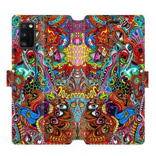 Housse cuir portefeuille pour Samsung Galaxy A41 Psychedelic Yeux