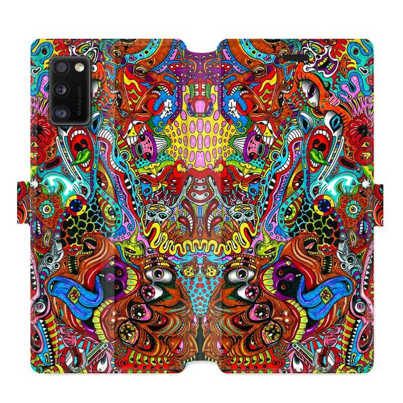 Housse cuir portefeuille pour Samsung Galaxy A41 Psychedelic Yeux