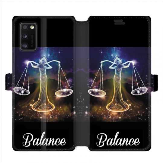 Housse cuir portefeuille pour Samsung Galaxy A41 signe zodiaque 2 Balance