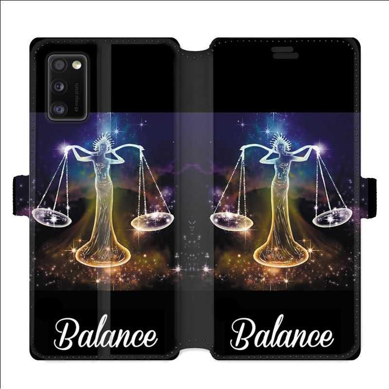 Housse cuir portefeuille pour Samsung Galaxy A41 signe zodiaque 2 Balance