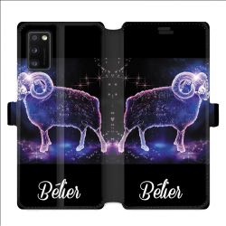 Housse cuir portefeuille pour Samsung Galaxy A41 signe zodiaque 2 Bélier