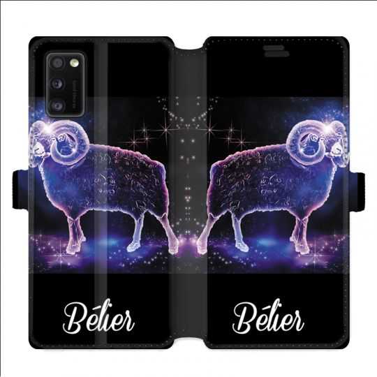 Housse cuir portefeuille pour Samsung Galaxy A41 signe zodiaque 2 Bélier