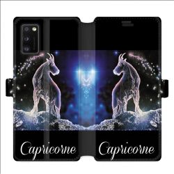 Housse cuir portefeuille pour Samsung Galaxy A41 signe zodiaque 2 Capricorne