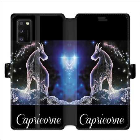 Housse cuir portefeuille pour Samsung Galaxy A41 signe zodiaque 2 Capricorne
