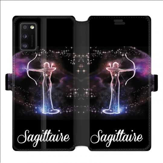 Housse cuir portefeuille pour Samsung Galaxy A41 signe zodiaque 2 Sagittaire