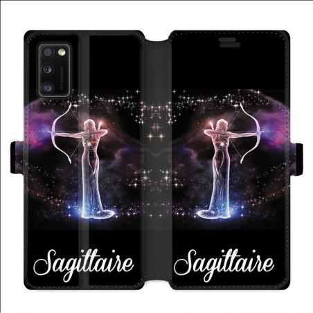 Housse cuir portefeuille pour Samsung Galaxy A41 signe zodiaque 2 Sagittaire