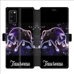 Housse cuir portefeuille pour Samsung Galaxy A41 signe zodiaque 2 Taureau