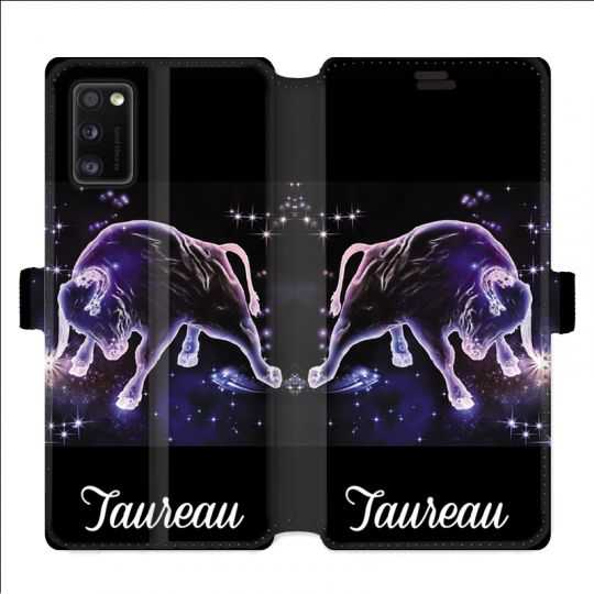 Housse cuir portefeuille pour Samsung Galaxy A41 signe zodiaque 2 Taureau