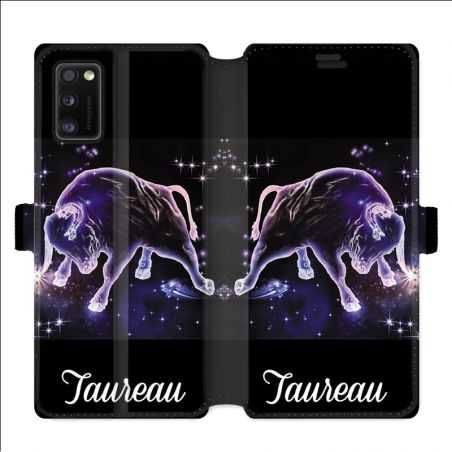 Housse cuir portefeuille pour Samsung Galaxy A41 signe zodiaque 2 Taureau