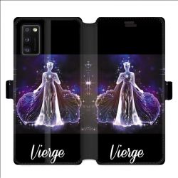 Housse cuir portefeuille pour Samsung Galaxy A41 signe zodiaque 2 Vierge