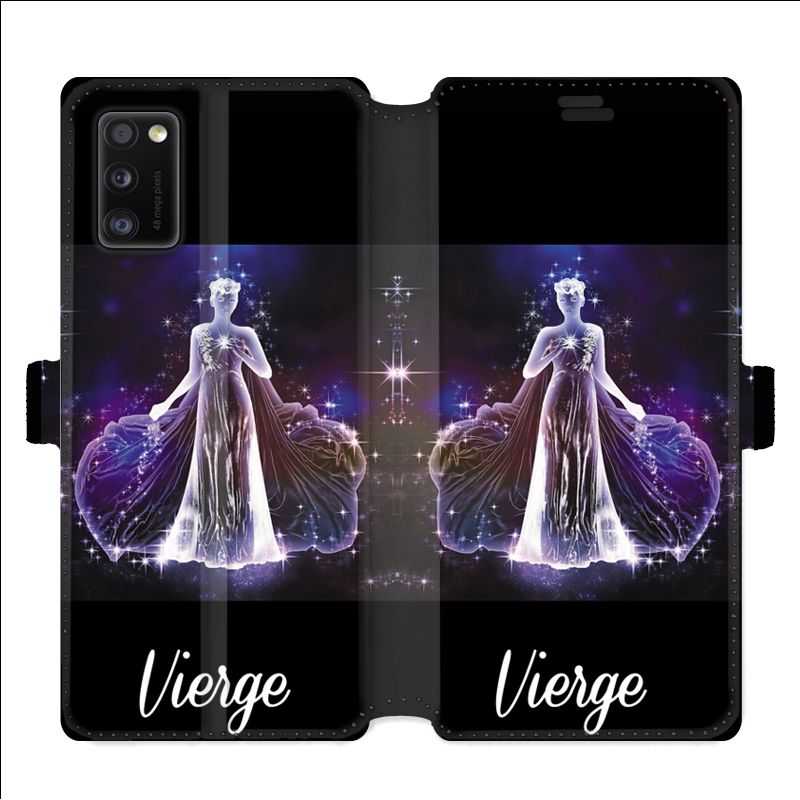 Housse cuir portefeuille pour Samsung Galaxy A41 signe zodiaque 2 Vierge