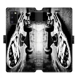 Housse cuir portefeuille pour Samsung Galaxy A41 Skate Vintage