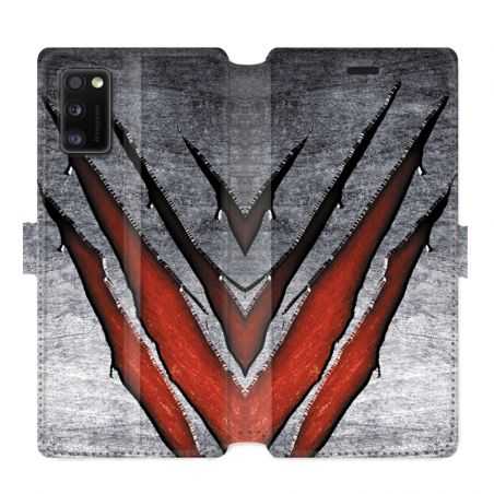 Housse cuir portefeuille pour Samsung Galaxy A41 Texture beton