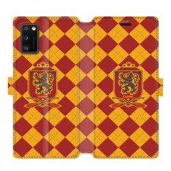 Housse cuir portefeuille pour Samsung Galaxy A41 WB License harry potter ecole Griffindor