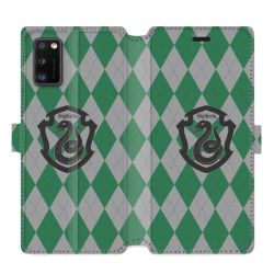 Housse cuir portefeuille pour Samsung Galaxy A41 WB License harry potter ecole Slytherin