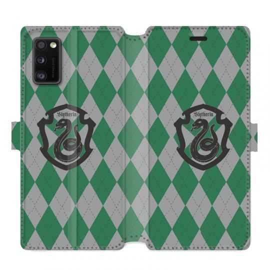 Housse cuir portefeuille pour Samsung Galaxy A41 WB License harry potter ecole Slytherin