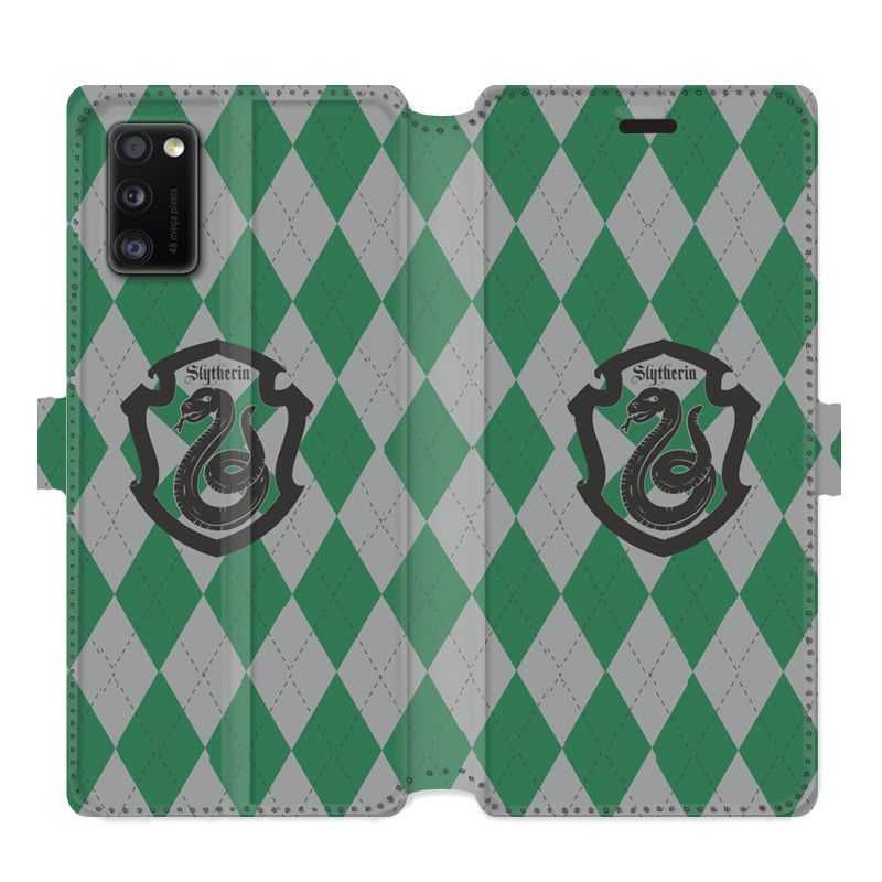 Housse cuir portefeuille pour Samsung Galaxy A41 WB License harry potter ecole Slytherin
