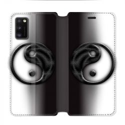 Housse cuir portefeuille pour Samsung Galaxy A41 Yin Yang 3d