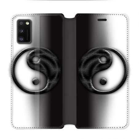Housse cuir portefeuille pour Samsung Galaxy A41 Yin Yang 3d