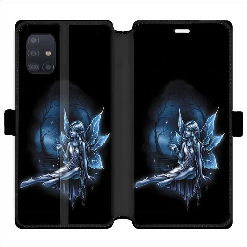 Housse cuir portefeuille pour Samsung Galaxy A51 Fee Bleu