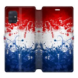 Housse cuir portefeuille pour Samsung Galaxy A51 France Eclaboussure