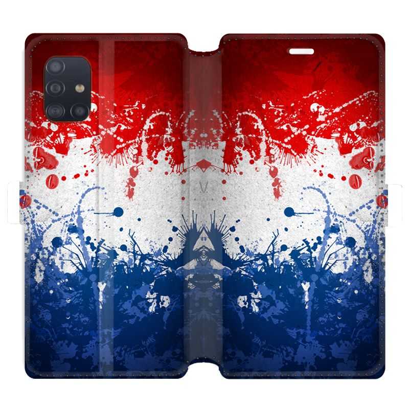 Housse cuir portefeuille pour Samsung Galaxy A51 France Eclaboussure