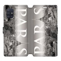 Housse cuir portefeuille pour Samsung Galaxy A51 France Paris Vintage