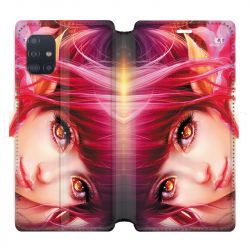 Housse cuir portefeuille pour Samsung Galaxy A51 Manga Elfe