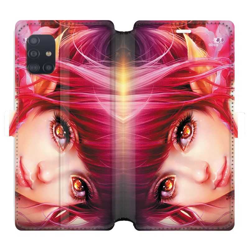Housse cuir portefeuille pour Samsung Galaxy A51 Manga Elfe