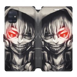 Housse cuir portefeuille pour Samsung Galaxy A51 Manga kaneki