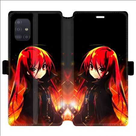 Housse cuir portefeuille pour Samsung Galaxy A51 Manga Shana