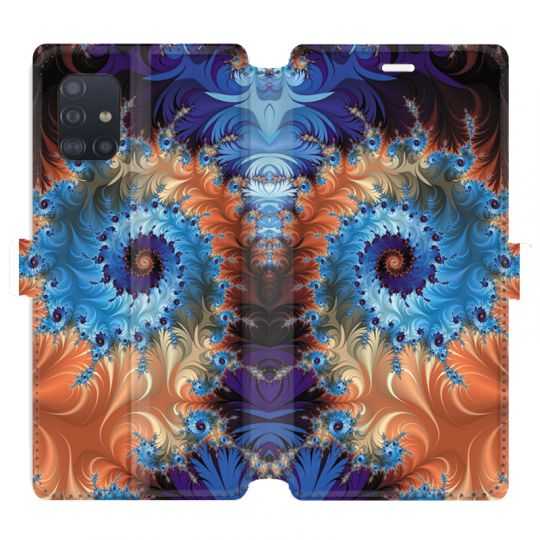 Housse cuir portefeuille pour Samsung Galaxy A51 Psychedelic Spirale